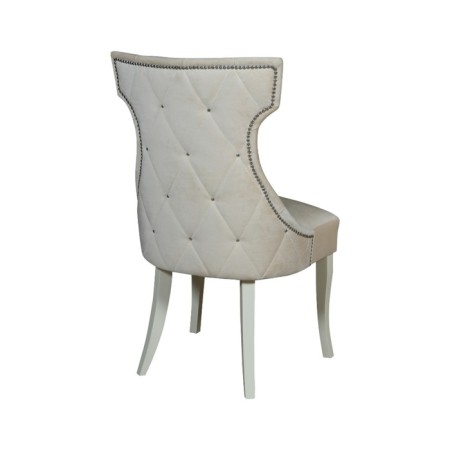 Turin chair, support array vanilla, velor fabric, bone color-1