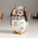 Polystone souvenir "Eagle in a gray-white scarf" 8.5x7x10.5 cm