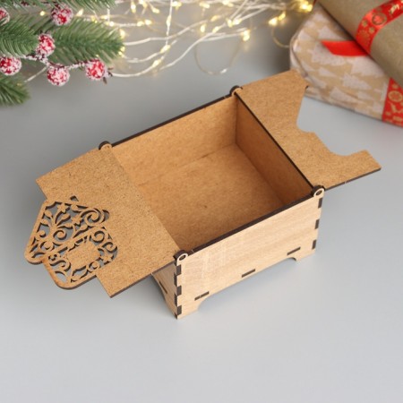 New Year's box combined "house" 10.5x10x7 cm-1