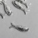 Decor Metal for creativity "Fish" silver 7815 2.4x0.6 cm