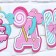 Girland on grosswashes with decorations of 5 pcs. "Happy Birthday!", Direct pink, length 245 cm