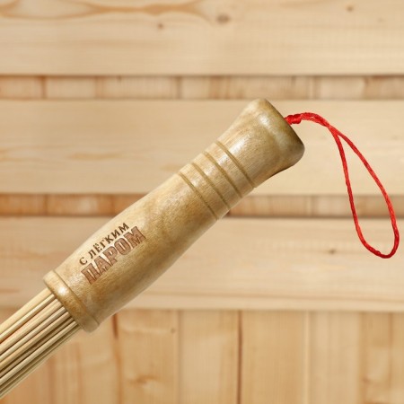 Massage broom for the bath is short "with light steam", 36 cm-2