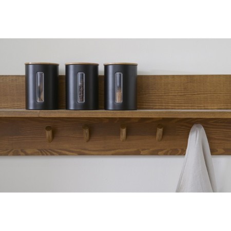 Set of storage cans Smart Solutions Kuffi, black, matte, 1 liter-7