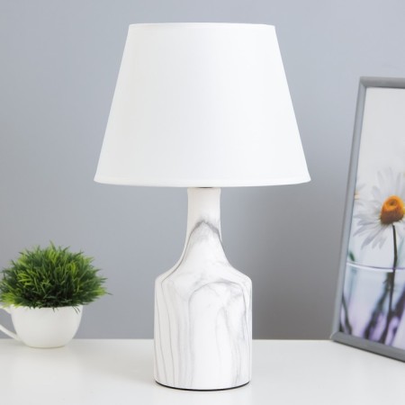 Table lamp "Izel" E14 40W white-gray 22.5x22.5x37 cm Risalux