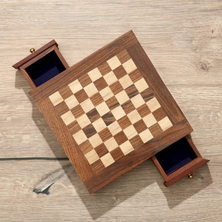 Checking chess with drawers, board 20x20 cm, shisham tree-7