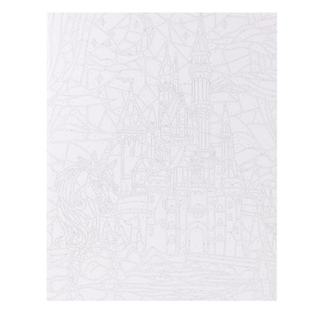 Picture on numbers on a canvas with a subframe "Castle with a unicorn", 40 x 50 cm-1