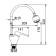 Accoona A4868 kitchen mixer, one -leaf, flexible surge, with nut, silumin, chrome