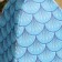 Set for a bath with a print "Water Dragon": a hat, slippers, rug, blue, p. 41-43