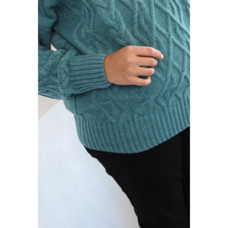 Female jumper, size 52, turquoise color-3