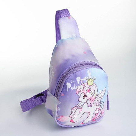 Bag-Snowing Baby over the shoulder, on lightning, lilac color