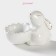 The egg stand “Bunny in gold”, 11 × 6 × 8 cm, white color