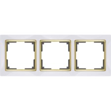 Frame for 3 posts WL03-FRAME-03-WHITE-GD, Color Gold, White