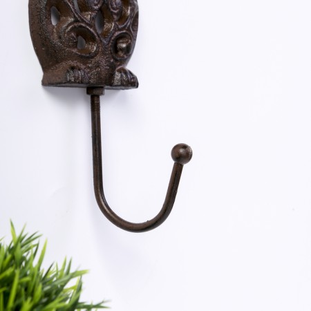 Decorative metal hook "Filin with patterns" 17.5x7.3x6 cm-2