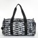 Sports bag with lightning, 2 pockets, long belt, black/white color