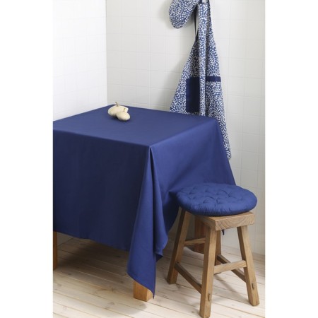 Cotton tablecloth dark blue in color Essential, size 170x250 cm-6