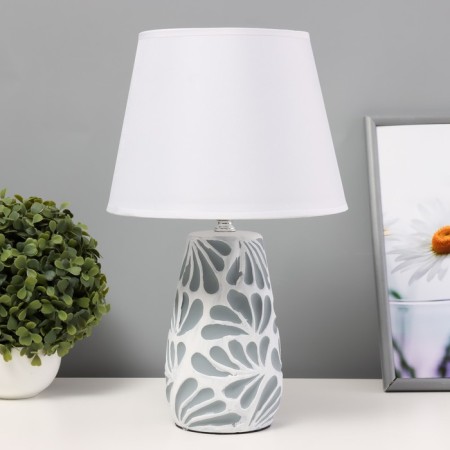 Aisha table lamp E14 40W white-gray 22x22x36 cm