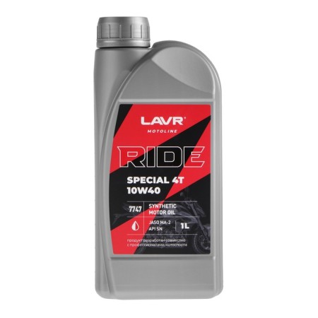Motor oil Lavr Moto Ride Special 4T 10W40 SN, 1 L LN7747