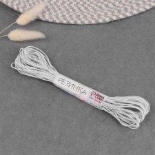Hat elastic band, 1 mm, 10 ± 0.5 m, white color
