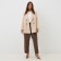 Jacket women's double-breasted Mist Plus-Size, r.52, beige