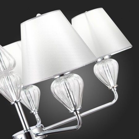 Suspended EVOLUCE lamp. Sle107413-05. Dalida. 5x60 watts, E14, 65x65x41 cm, chromium color-7