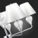 Suspended EVOLUCE lamp. Sle107413-05. Dalida. 5x60 watts, E14, 65x65x41 cm, chromium color