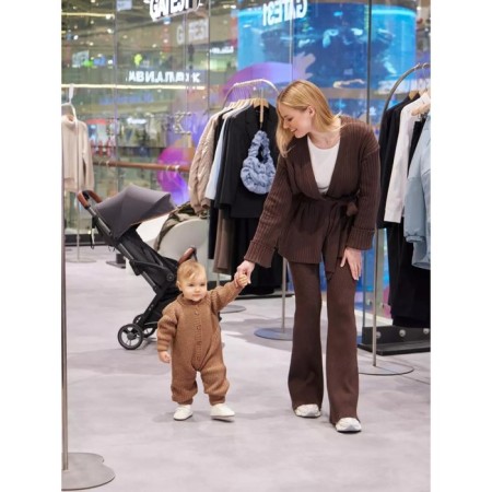 Combine Children's Knitted Rant KnitWear, height 86 cm, brown color-5