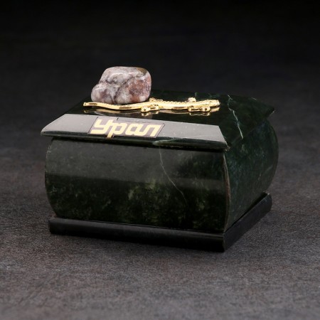 Corps "Ural" rectangular, coil, with decorative stone, 7.5x5x5x5.5 cm-2