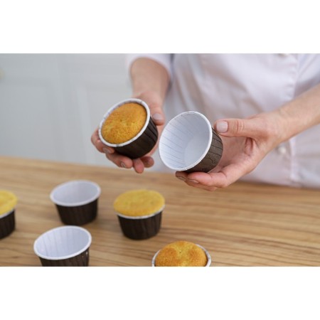Baking shape Round shade “Chocolate with milk”, D = 6.5 cm, brown color-3