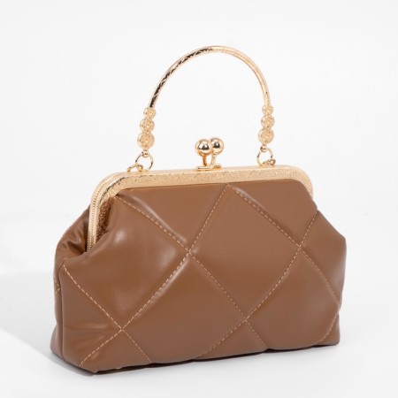 Clamp bag on the farmar, brown color-1