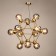 Chandelier "Molecule" 12he27 Brass 80x80x65-115 cm