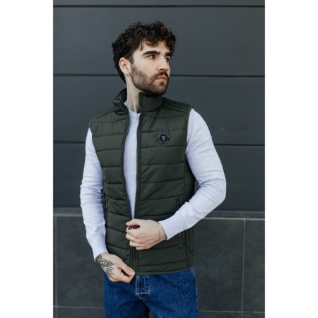 Male vest, size 46, khaki color-3