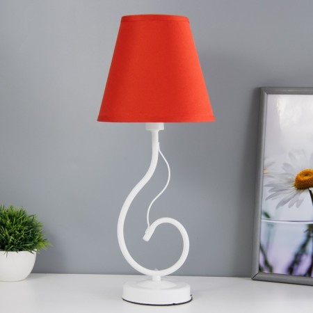 Lamp table Marcel 1x15W E14 18x18x42cm White/Red Risalux