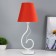 Lamp table Marcel 1x15W E14 18x18x42cm White/Red Risalux
