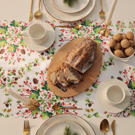 New Year. Dailers "coniferous pattern" 40x145cm, 100% p/e, 140g/m2-3