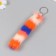 Fluffy on the ring "Tail multi -colored strips" mix h = 15 cm
