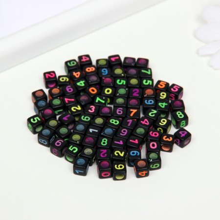 A set of plastic beads "Astra" 6 mm, 2 types of 20 g, (66886)-3