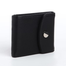 Women's wallet on a magnet, black color