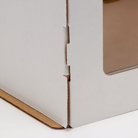 Box for cake 3 windows, white, 26.5 x 26.5 x 29 cm-2