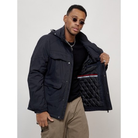 Sports male jacket, size 48, dark blue color-9