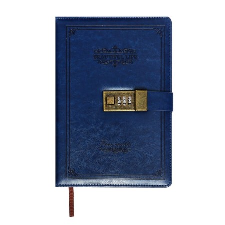 Diary of a low -up A5, 100 sheets in a cage, with a strap, leatherette cover (with a code lock) mix-11