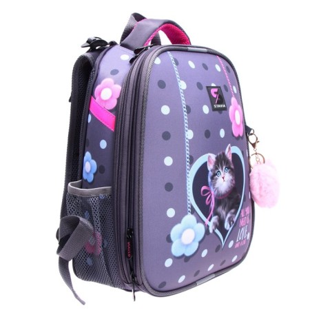 School backpack 38 x 30 x 16 cm, ergonomic back, stavia "cat"-1