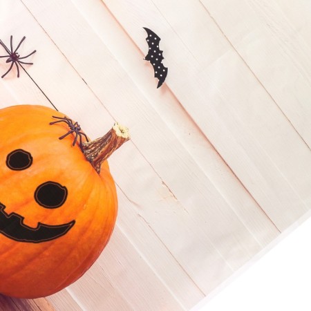 Photophone vinyl "Pumpkin and bats" 80x125 cm-1