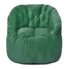 Chelsea chair, size 85x85 cm, velor fabric, green color