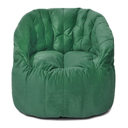Chelsea chair, size 85x85 cm, velor fabric, green color
