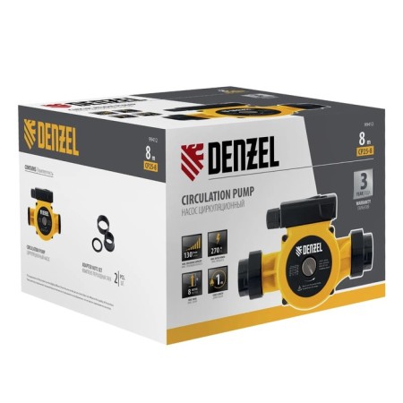 Circulation pump Denzel CP25-8, 270 W, pressure 8 m, 130 l/min, cable 1 m-8