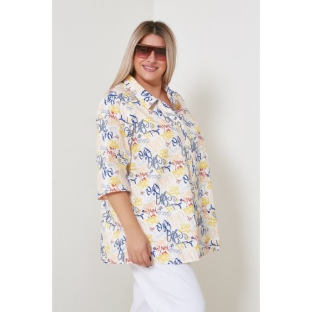 Female shirt, size 62, white color-3