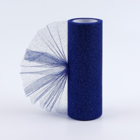 Fatin with glitter, 15 cm, 11 ± 1 g/sq.m, 9 ± 0.5 m, blue color No. 09