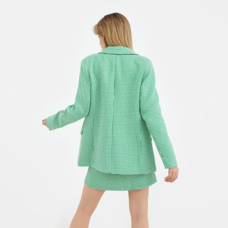 Jacket female double -breasted mist p. 42, green/white-3