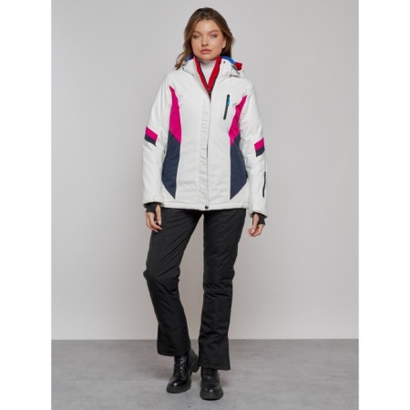 Ski jacket women's winter, size 46, white color-10