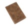 Cover for a passport, 3 pockets, brown dark. Pul-up
